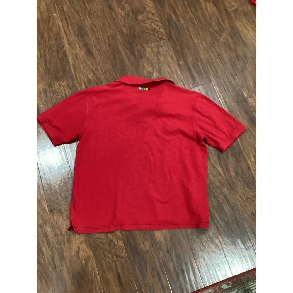 Coogi  XL Red Knit Polo Shirt